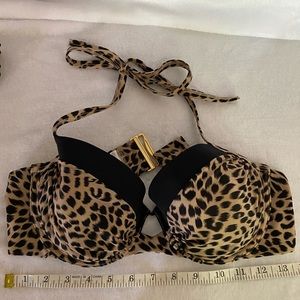 Victoria Secrets animal print two piece bikini top 36C small bottom